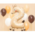 Folijas balons ar skaitli "2" - briedis 65x102 cm