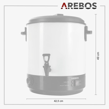 Arebos автоматический консерватор с термостатом 28л 2500Вт (20087)