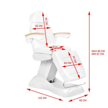 Kosmetoloģijas krēsls Lux White (1114)