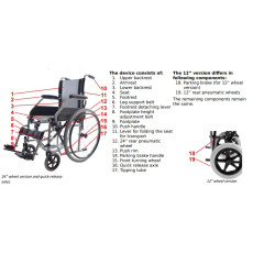 Invalīdu ratiņkrēsls Mobilex Seal