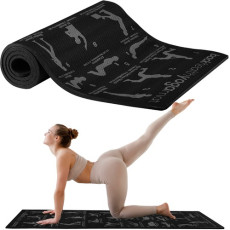 Fitnesa/jogas paklājiņš ar vingrojumu plānu (22974)