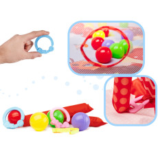 Izglītojošs lapsa rotaļu paklājiņš ar bumbiņām piekariņš