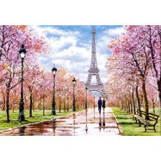 CASTORLAND Puzzle 1000 elementu Romantiska pastaiga Parīzē 68x47cm