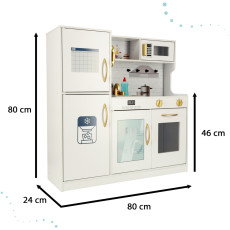 Bērnu koka virtuve ar ledusskapi, 2. modelis