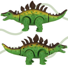 Tālvadības pults vadāms dinozaurs RC Stegosaurus stegozaurs staigā iedegas gaisma rēca