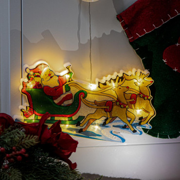 LED piekaramie gaismas Ziemassvētku dekorēšana Ziemassvētku vecīša kamanas
