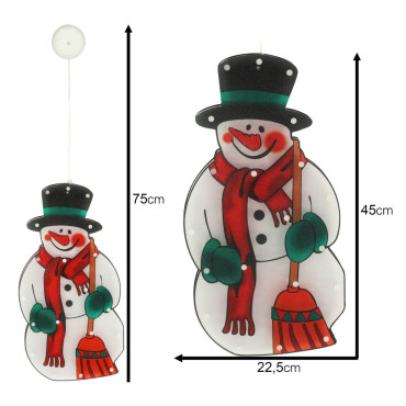 LED piekaramais apgaismojums Ziemassvētku rotājums sniegavīrs 45cm