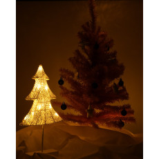 Ziemassvētku eglītes rotājums 39cm 10LED silti dzeltens ar akumulatoru