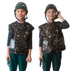 Karnevāla kostīma ķivere kareivis 3-8 gadi