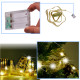Lente dekoratīvā LED lente 10m 100LED Ziemassvētku eglīte iedegas Ziemassvētku rotājumi silti balta ar baterijām