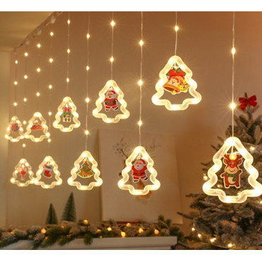 LED Ziemassvētku eglīte attēlu aizkaru gaismas 3m 10 USB spuldzes