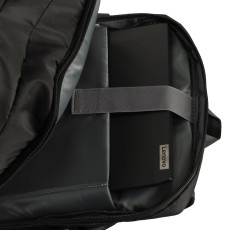 Portatīvo datoru ceļojumu mugursoma paplašināma 26-36L USB kabelis ietilpīgs ūdensizturīgs melns