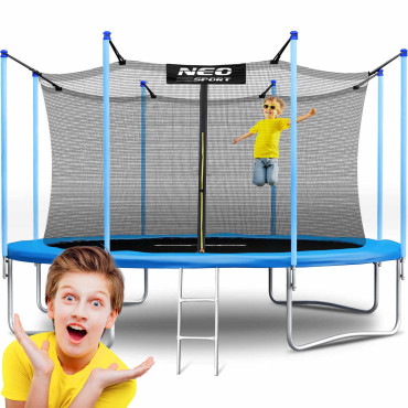 Trampolina ogrodowa 13ft/404cm z siatką wewnętrzną i drabinką Neo-Sport