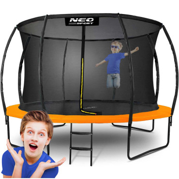 Trampolina ogrodowa profilowana 12ft/374cm z siatką wewnętrzną Neo-Sport