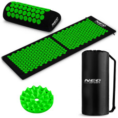 Коврик для акупрессуры с шипами Neo-Sport NS-901 черно-зеленый