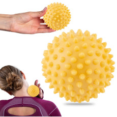 Мяч для массажа и фитнеса 9,5см NS-957 желтый