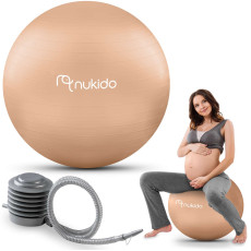 Мяч для беременных для аэробики 65 см NS-951 бежевый