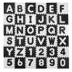 Поролоновый коврик головоломка буквы шарм. 30х30 см 36 шт.