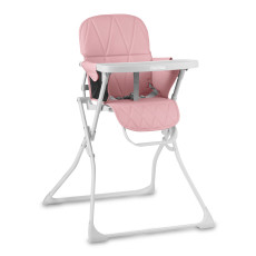 Augstais krēsls Nuco balts + rozā