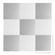Putu puzles paklājs balti pelēks 60 x 60 cm 9 gab.