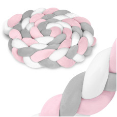 Ricokids Пеленка для детской кроватки 3м - розово-серый