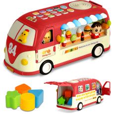Izglītojošs rotaļu autobuss RK-741 Ricokids red