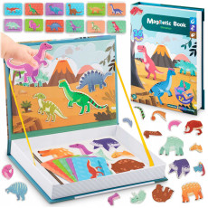 Магнитная книга-головоломка с динозавром RK-770
