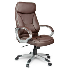Кожаный офисный стул Soarmchair EG-223 коричневый