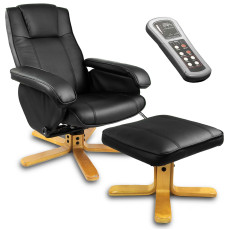 Массажное кресло с подставкой для ног + обогреватель Sofotel