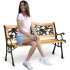 Парковая скамейка со спинкой 123,5 x 74 x 48 см Gardi Rose Sofotel