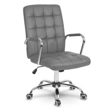 Кожаный офисный стул Benton серый