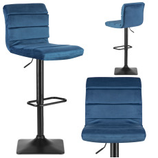 Барный стул со спинкой Drava синий