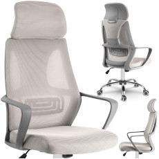 Офисное кресло с микросеткой Praga - светло-серый