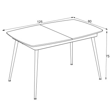 Galds Yense 125cm (4 krāsas)