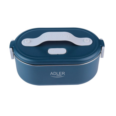 Adler AD 4505 zils Pārtikas trauks sildāmo pusdienu kārbu komplekts konteinera atdalītājs karote 0,8L 55W