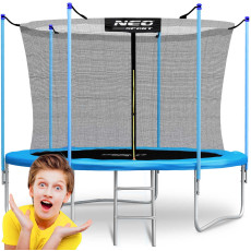 Trampolina ogrodowa 8ft/252cm z siatką wewnętrzną i drabinką Neo-Sport