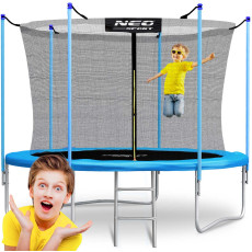 Trampolina ogrodowa 10ft/312cm z siatką wewnętrzną i drabinką Neo-Sport