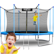 Trampolina ogrodowa 12ft/374cm z siatką wewnętrzną i drabinką Neo-Sport