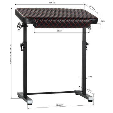 Подлокотник для тату Pro Ink 718 Tattoo Armrest Black Quilted R Подлокотник для тату Pro Ink 718 Tattoo Armrest Black Quilted R
