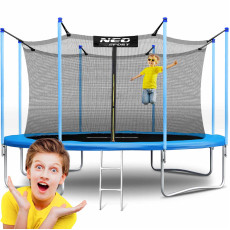 Trampolina ogrodowa 13ft/404cm z siatką wewnętrzną i drabinką Neo-Sport