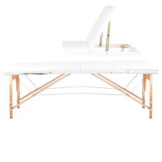 Складной массажный стол Comfort 3 секции White