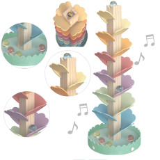 WOOPIE GREEN Drewniana Kolorowa Wieża Wirująca dla Dziecia
