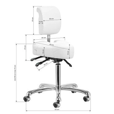 Подологический табурет Giovanni 1005 White (150909)