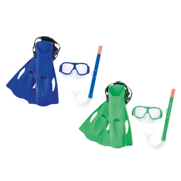 Zestaw do nurkowania Freestyle Snorkel maska + rurka + płetwy Bestway 25019 niebieski