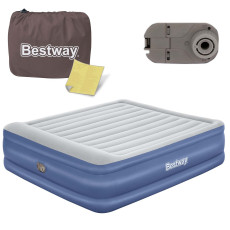 Materac dmuchany 203 x 193 x 56 cm z wbudowaną pompką elektryczną Bestway 67692
