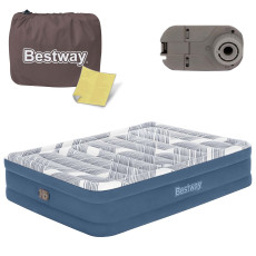 Materac dmuchany 203x152x46 cm z wbudowaną pompką elektryczną Bestway 6713C