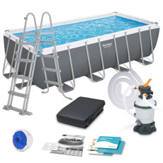 Basen stelażowy ogrodowy 488 x 244 x 122 cm 11w1 Bestway 56671N