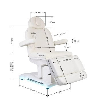 Эксклюзивное косметологическое кресло Azzurro 708B White Эксклюзивное косметологическое кресло Azzurro 708B White