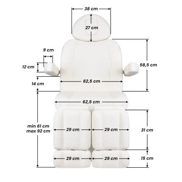 Ekskluzīvs kosmetoloģijas krēsls Azzurro 708BS Pedi White