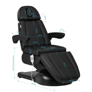 Косметологическое кресло Azzurro Lux 3m Black